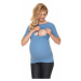 Modré tričko na dojčenie s krátkym rukávom 1717