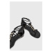 Kožené sandále Guess CADHA dámske, čierna farba, FL6CDH LEA21