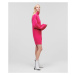Sveter Karl Lagerfeld Long Knit Tunic W/Logo Ružová