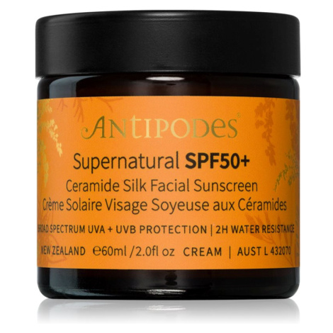 Antipodes Supernatural SPF50+ Ceramide Silk Facial Sunscreen ochranný pleťový krém s ceramidmi S