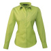 Premier Workwear Dámska košeľa s dlhým rukávom PR300 Lime -ca. Pantone 382