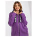 Fialové mikinové šaty na zips -RV-BL-6683.00P-violet