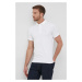 Bavlnené polo tričko Michael Kors biela farba, jednofarebné