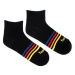 Trojštvrťové ponožky Pásik čierny