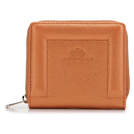 Dámska kožená peňaženka s ozdobným okrajom, malá, oranžová 14-1-937-6 Wittchen