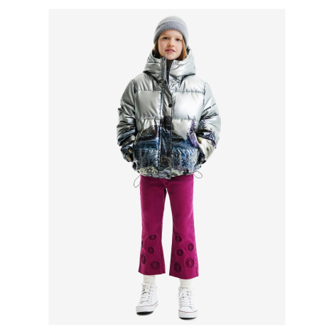 Silver Girls' Winter Jacket Desigual Infinito - Girls