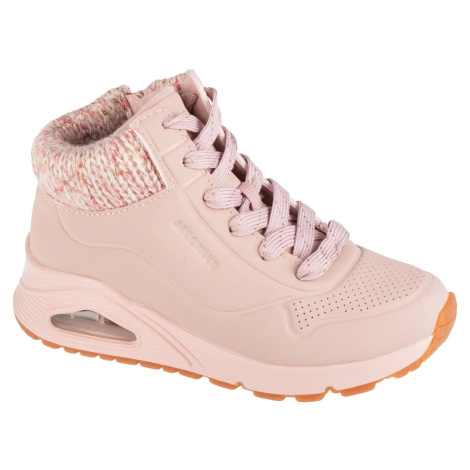 PÚDROVÉ ČLENKOVÉ ZIMNÉ TENISKY SKECHERS UNO GEN1 - DARLING DAZE 310566L-BLSH