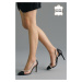 Mio Gusto Anastasia Genuine Leather Black Women's Evening Dress Heeled Stiletto Shoes.