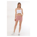 BİKELİFE Mini High Waist Lycra Stretchy Cotton Shorts & Bermudas