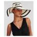 Klobúk Karl Lagerfeld K/Signature Stripe Summer Hat Black