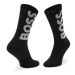 Boss Vysoké pánske ponožky Qs Rib Logo Cc 50467748 Čierna