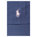 Detská bavlnená čiapka Polo Ralph Lauren tmavomodrá farba, s nášivkou