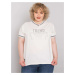 Lady's white blouse oversize with patch