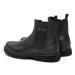 Calvin Klein Jeans Členková obuv s elastickým prvkom Eva Mid Chelsea Boot Lth YM0YM00750 Čierna