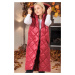 Z6717 DEWBERRY WOMEN'S VEST-BURGUNDY OPTICS