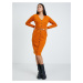 Oranžové puzdrové svetrové šaty Guess Lena