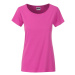 James & Nicholson Klasické dámske tričko z biobavlny 8007 - Ružová