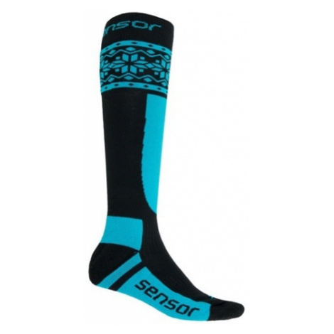 Ponožky Sensor Thermosnow NORWAY čierna / modrá 17200089