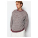 Trendyol Dusty Rose Regular Crew Neck Jacquard Sweater