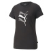 Puma GRAPHICS LAZER CUT TEE Dámske tričko, čierna, veľkosť