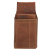 Old West Kožená peňaženka s puzdrom na opasok - hnedá