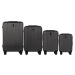 TMAVOSIVÁ SADA 4 KUFROV TR059, LUGGAGE 4 SETS (L, M, S, XS) WINGS, DARK GREY