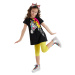 Denokids Zebracorn Black Yellow Ruffle Girl's Summer T-Shirt Tunic Tights Set