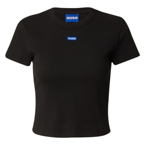 HUGO Tričko  modrá / čierna / biela Hugo Boss