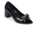 Capone Outfitters 645 Women's Heeled Stone and Bow Shoes