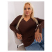 Dark brown sweater of a larger size
