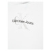 Calvin Klein Jeans Mikina Metallic Monogram IG0IG01594 Biela Regular Fit