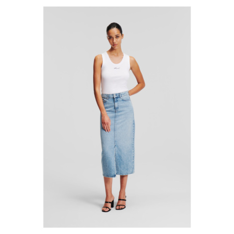 Sukňa Karl Lagerfeld Maxi Denim Skirt Light Blue Denim