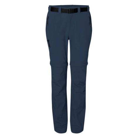 James & Nicholson Dámske outdoorové nohavice s odopínateľnými nohavicami JN1201 - Tmavomodrá