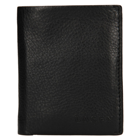 Pánska kožená slim peňaženka Lagen Trevon - čierna