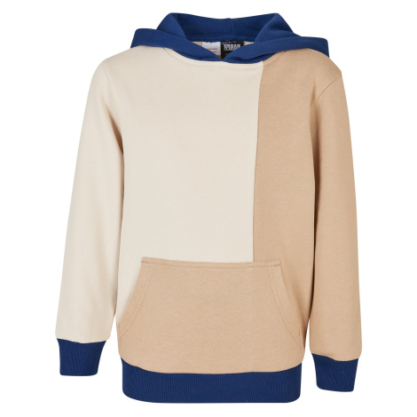 Boys' Oversized Color Block Hoody Union Beige/Softseagrass Urban Classics