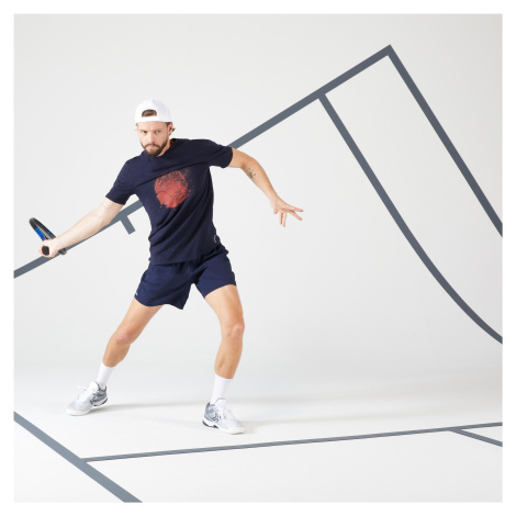 Pánske tričko TTS Soft na tenis tmavomodré ARTENGO