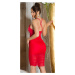 Soo Sexy! Koucla strap Minidress with Mesh Detail red Einheitsgroesse