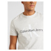 Calvin Klein Jeans Tričko  sivobéžová / čierna / šedobiela