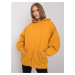 HORČICOVÁ OVERSIZE MIKINA BEZ POTLAČE RV-BL-6989.37X-MUSTARD