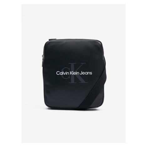 Čierna pánska taška cez rameno Calvin Klein Jeans Monogram Soft Reporter