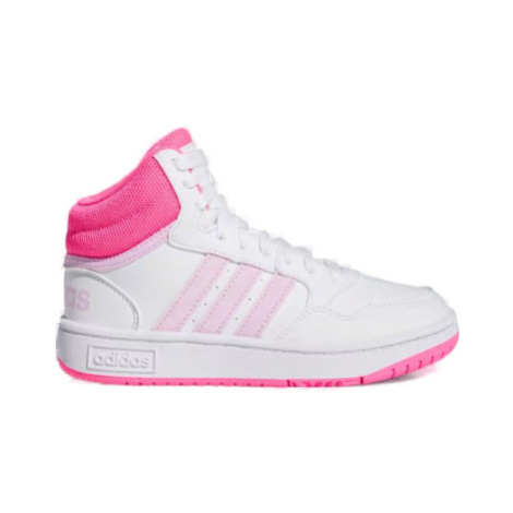 Juniorská rekreačná obuv ADIDAS Hoops 3.0 Mid K cloud white orchid fusion lucid pink