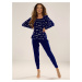 Pyjamas De Lafense 662 Cat Love length/yr S-2XL navy blue 042