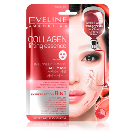 Eveline Cosmetics Sheet Mask Collagen liftingová a spevňujúca maska s kolagénom