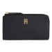 Tommy Hilfiger Veľká dámska peňaženka Th Feminine Large Slim Wallet AW0AW14890 Čierna