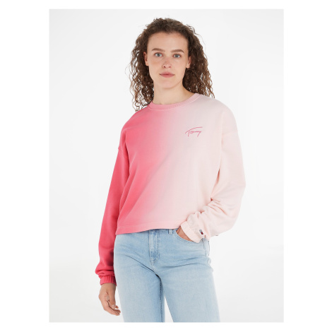 Pink Womens Sweatshirt Tommy Jeans - Women Tommy Hilfiger