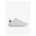 White Mens Leather Sneakers Geox Levico - Men