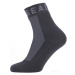 Sealskinz Waterproof All Weather Ankle Length Sock with Hydrostop Black/Grey L Cyklo ponožky