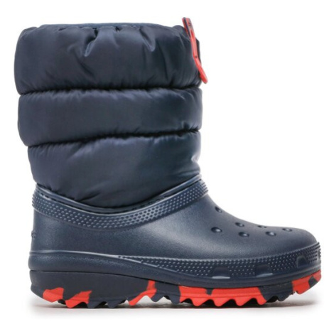 Crocs Snehule Classic Neo Puff Boot K 207684 Tmavomodrá