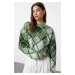 Trendyol Mint Wide Fit Crop Soft Textured Patterned Knitwear Sweater