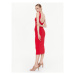 MMC Studio Úpletové šaty Light Skin Červená Slim Fit